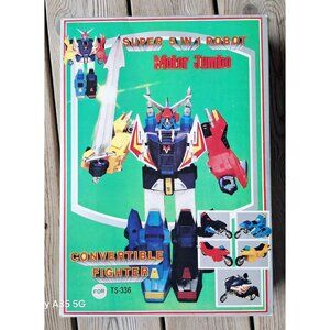 Vintage 1980 Super 5 In 1 Robot Motor Jumbo Convertible Fighter TS-336 Toy Set